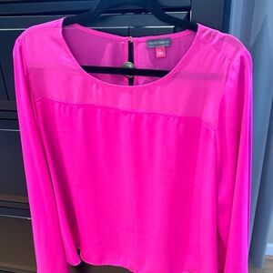 Vince Camuto Fuchsia Long Sleeve Blouse